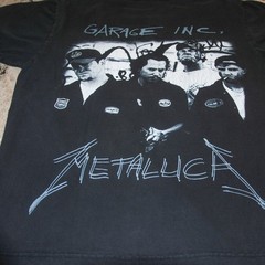 1998 METALLICA Garage Inc. Small Short Fit Black Thrashed Concert Tour T Shirt