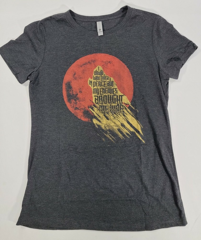 Next Level Women’s Peace – Enemies Brought War Wolf Blood Moon N.W.OT. Shirt XL
