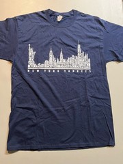 New York Yankees Word Art Graphic T-Shirt Navy Blue Men’s Large