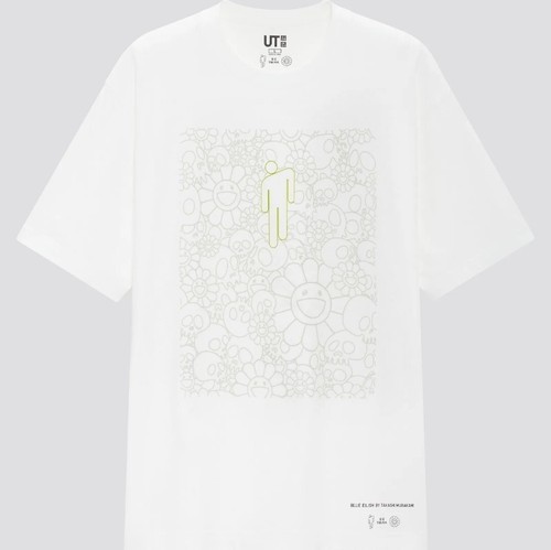 Billie Eilish x Takashi Murakami Uniqlo White Graphic T-Shirt Size XXL 47-50 In.