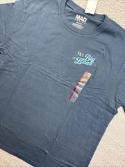 Mad Engine Ski Big Bear Shirt Mens XXL Blue Winter Wonderland Graphic Tee