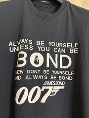 RARE James Bond Agent 007 Vintage Movie T Shirt Mens Size XL Black