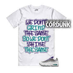 Air Max 95 Big Bubble Grape Fierce Purple Court Emerald Green T Shirt Match DIFF
