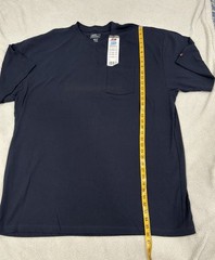 Dickies Men’s Long Length Short Sleeve Cool & Dry Pocket Tee Navy Blue Size 3XL