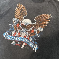 Vintage 80’s 3D Emblem Harley Davidson Rolling Thunder T-Shirt Men’s Size Large