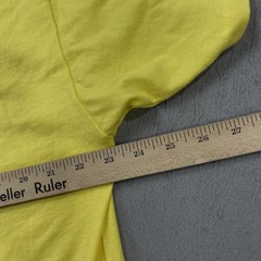 VINTAGE Hanes Shirt Mens XL Yellow 50/50 Single Stitch Blank Heavyweight 90s