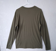 Dockers Mens Long Sleeve T Shirt M Olive Green Crew Neck Tee Shirts Cotton Knit
