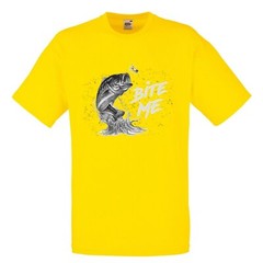 Fishing Bite Me Fish Trout Humour Novelty T Shirt Various Colours And Sizes