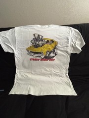 Only 1 of its Kind EXIST “STREET B-OUT”: DTG PRINT On 100% COTTON WHITE XLGE T’s