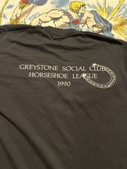 VTG North Providence Greystone Social Club T-shirt XL RHODE ISLAND Horseshoes 90