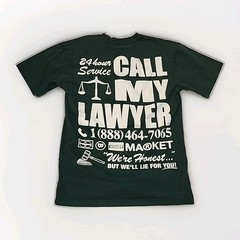 Chinatown Market T-Shirt Unisex Adult Small Call My Lawyer Graphic Green R1
