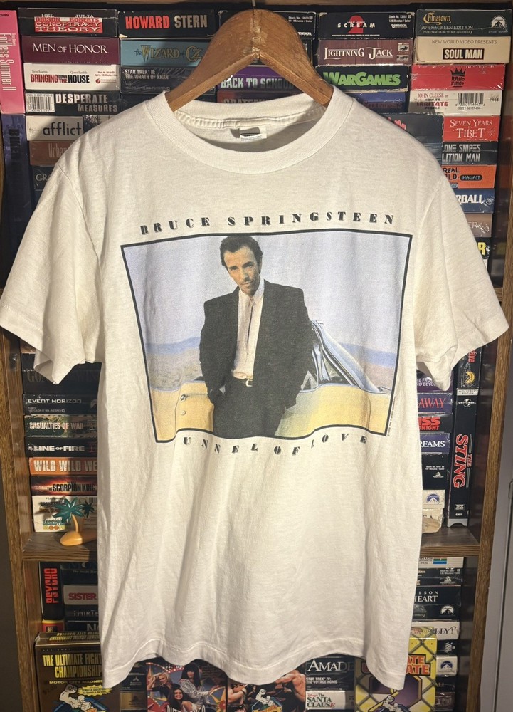 Vintage 80s Bruce Springsteen Tunnel Of Love 1988 T Shirt Single Stitch White L