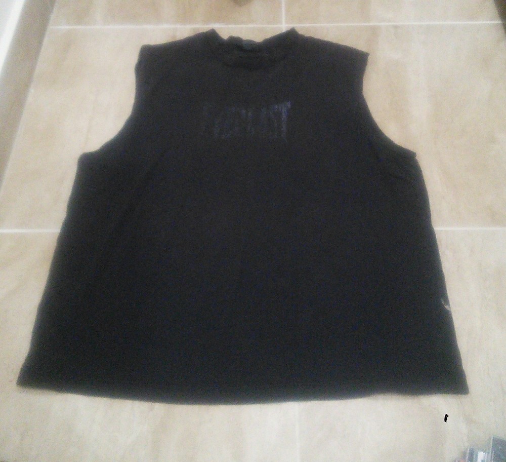 Vintage Men’s Everlast Tank Top Shirt Logo Black Sleeveless Sz L