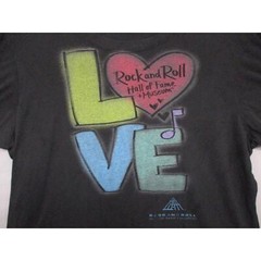 Rock And Roll Hall Of Fame Museum Black Graphic TShirt Men Size L