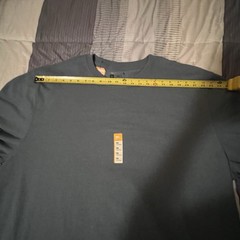 New Carhartt K231 Loose-Fit Heavyweight Long Sleeves Logo T-Shirt Men’s 2XL Blue