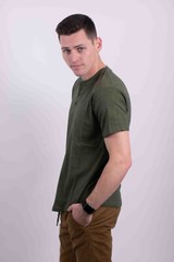 Men’s Short Sleeves Henley T-shirt