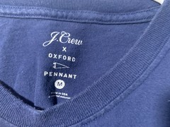 J.Crew x Oxford Pennant Men’s M Navy Cotton Graphic Print T-Shirt Moon Art