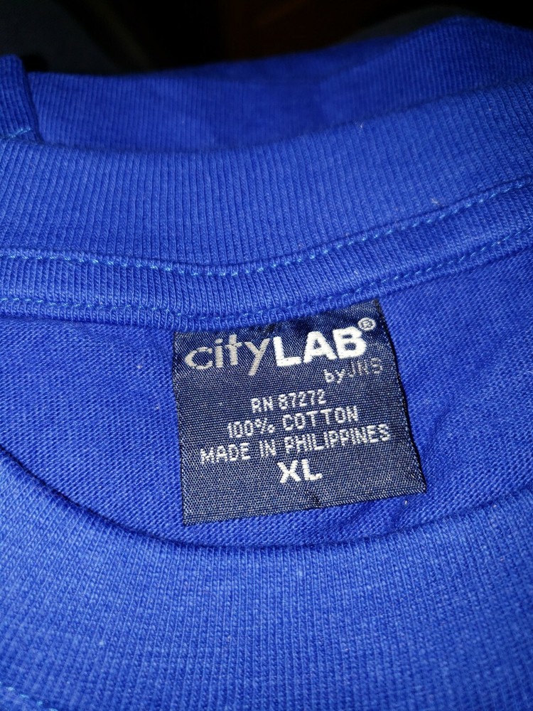 City Lab Men’s Short Sleeve Crewneck T-shirt XL Royal Blue