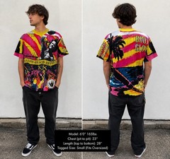 Vintage Body Glove Beach Revolution All Over Print Surf Skate T-Shirt