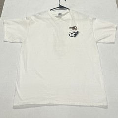 Utopia Sports Funny Y2K Soccer T Shirt Size Large White
