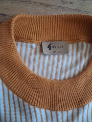 Gabicci Craddock Knit Loose Cotton Blend Green Stripes Mens Sz M