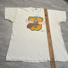 Vintage Bullwinkle Shirt Mens Large White Whatsamatta U Cartoon DeSantis 80s XL