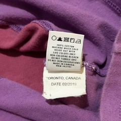 2019 Aime Leon Dore Striped Ribbed Collar Tee Purple Men’s Size Medium