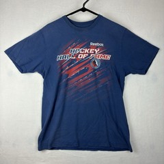 Reebok Hockey Hall Of Fame Graphic T-Shirt Blue Size L