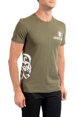 Roberto Cavalli Men’s Olive Green Crewneck T-Shirt US 2XL IT 56