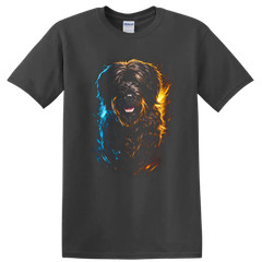 Dog Art Portrait T Shirt Colorful Dog Design Animal Lover Tee