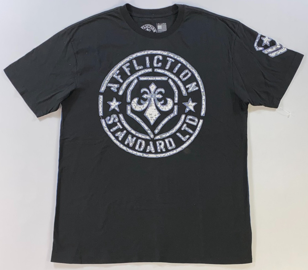 NEW Men’s Affliction Embroidered Applique Cotton T-Shirt Size 2XL
