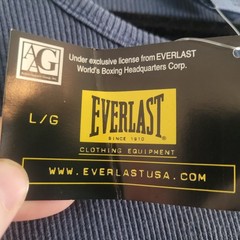Everlast Boxing Blue Shirt Vintage Mens Sz L Lot 1 Dead Stock Nwt 1 Missing Tag