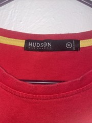 Hudson Outerwear Men’s T-Shirt Authentic, Size X- Large, Graphic Tee Red Cotton