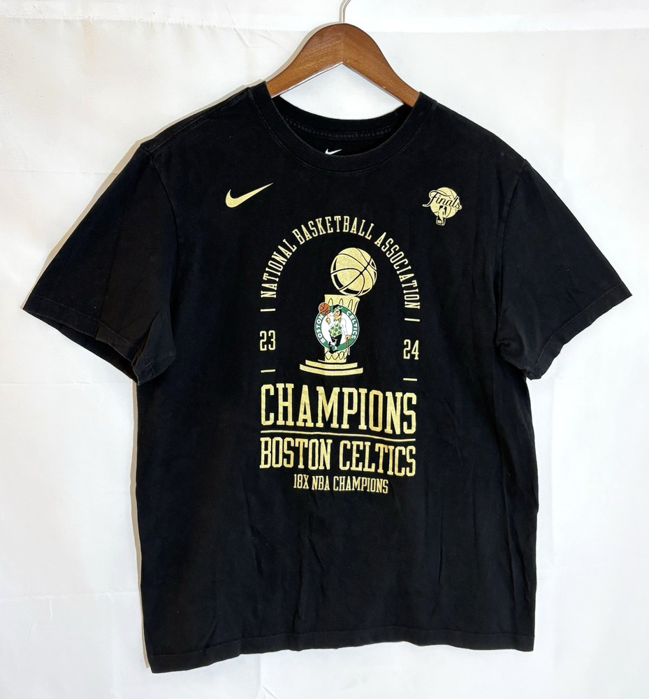 Boston Celtics 23-24 NBA World Champions Men’s Medium Nike Black S/S T-Shirt Tee