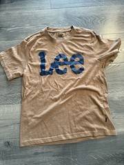 Lee “CLASSIC LOGO” t-shirt Soft Brown Navy BRAND jeans, Medium Men’s