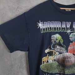 Vintage Monday Night Football Shirt Mens XL Blue Budweiser ABC Sports 1997 Beer
