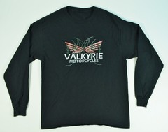 Honda Valkyrie Motorcycles Dragon Wings Black Men’s Long Sleeve Shirt Medium