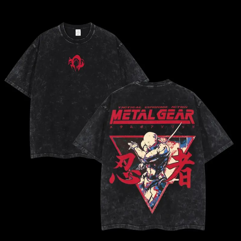 Metal Gear Solid Double Printed Unisex Streetwear T-Shirt