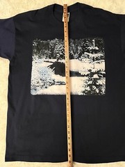 Vintage Graphic Tshirt Winter Scene Single Stitch Snowy Trees Creek 90s Size XL