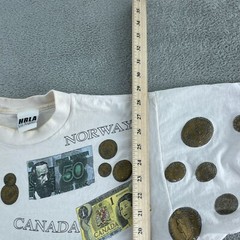 Vintage HRLA Los Angeles Currency & Coins Graphic T-Shirt One Size 5095