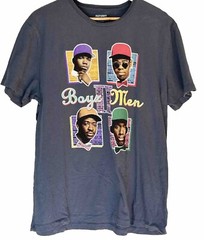 Boys 2 Men Shirt Gray Hip Hop Short Sleeve Crew Neck Concert Shirt Band Tee L