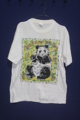 Vintage Protect The Pandas Single Stitch T-Shirt White – Size Large L (N23)