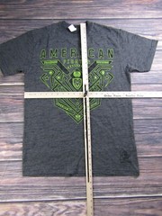American Fighter Mens Medium Gray Training TShirt UFC MMA Workout Gym Sports