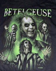 Beetlejuice Betelgeuse Many Poses Collage Men’s Black Adult T-Shirt Size L New
