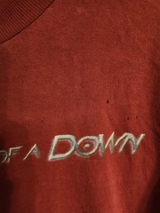 RARE Vintage 1998 System Of A Down Nu Metal Band T Shirt Size XL Script Print