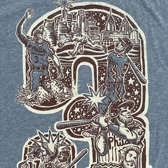 Paul Carpenter Art Philadelphia T-Shirt Mens XL Heather Blue Graphic Tri Blend