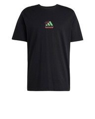Adidas Black Lounge Pizza Graphic Unisex Jersey T-Shirt