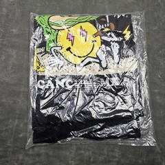 J Balvin Shirt Mens Large Black Cancun Graphic Tee Smiley Face Cactus Music Tour