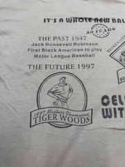 Vintage 1997 Juneteenth Celebration Shirt Sz 2XL Tiger Woods Jackie -Distressed