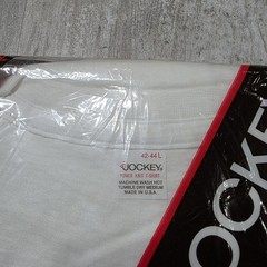 Vintage Jockey 3 Pack White V neck Mens Size Large New !